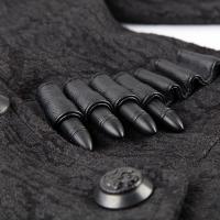NEW WITCH Y-582BK Veste noire mixte avec balles dcoratives, capuche, zip et boutons Punk Rave