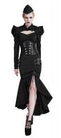 NEW WITCH Q-293BK Mermaid military skirt gothic side split Punk Rave