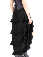 NEW WITCH Jupe noire lgante burlesque gothique steampunk, rglable  l\'avant