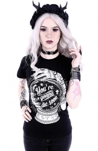 NEW WITCH YOURE GONNA DIE SOON T-shirt noir you\'re gonna sie soon, boule de cristal sorcire, witchy nugoth restyle