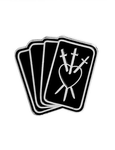 NEW WITCH Pins noir en mtal, Jeux de cartes tarot, magie, nugoth, gothique witchy