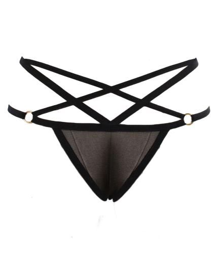 NEW WITCH Black elastic g-string pantie with o-ring, sexy gothic fetish nugoth witch goth