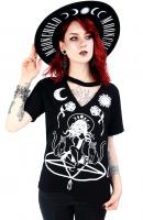 NEW WITCH Witch & Cats T-shirt top noir  ras de cou, Witch & Cats, nugoth restyle