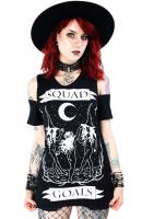 NEW WITCH Squad Goals Squad Goals black top t-shirt bare shoulders, witch moon, nugoth restyle
