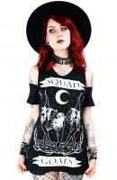 NEW WITCH Squad Goals T-shirt noir long paules nues Squad Goals, witch sorcire, nugoth restyle