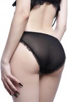 NEW WITCH Rosetta Boudoir Panty Culotte transparente en mousseline noire  froufrous, KILLSTAR lingerie sexy gothique