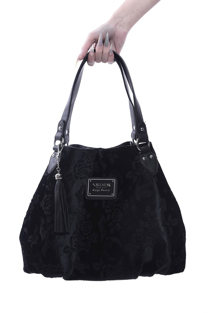Killstar Super Naturalist Dark Academia Ornate Gothic Velvet Handbag