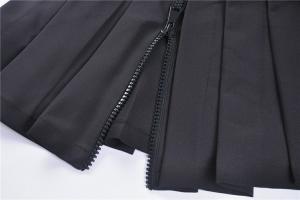 NEW WITCH KW152 Minijupe noire plisse avec pochette et fermeture clair, gothique rock, Darkinlove