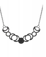 Black necklace, pentagram a...