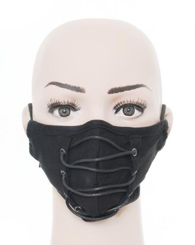 NEW WITCH WS-381BK Masque en tissu noir avec laage dcoratif, mode