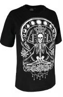 NEW WITCH Chill Skeleton Black and white Chill Skeleton T-shirt, Restyle, gothic street witchy nugoth