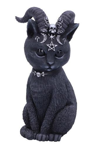 NEW WITCH Figurine chat satanique  cornes et symboles 11cm, witchy gothique satanique