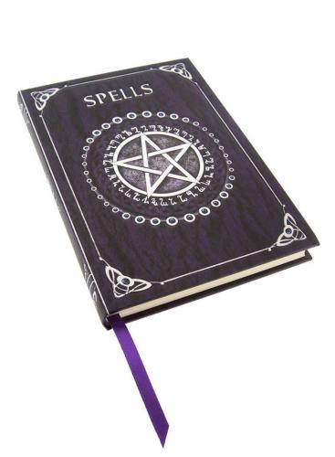NEW WITCH Carnet d\'criture A5 Spells violet et argent avec pentagramme, witchy wicca sorcire
