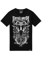 Unisex black t-shirt, occult white patterns, Occult Youth Killstar, gothic street