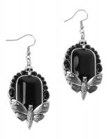 Clarice earrings, moth butterfly and skulls, elegant gothic KILLSTAR