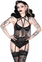 NEW WITCH SHE'S POISON GARTER BELT [B] Porte-jarretelles ceinture noire avec dentelle, KILLSTAR lingerie sexy gothique