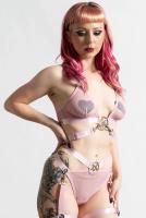 NEW WITCH HELL KITTY FISHNET PANTY [PASTEL PINK] Culotte en rsille rose pastel, Hell Kitty KILLSTAR, kawaii witch