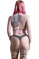 NEW WITCH BABY HEX SUSPENDER BELT [PASTEL PINK] Pastel Pink Baby Hex Suspender Belt with pentacle KILLSTAR, cute kawaii witch