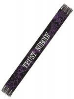 NEW WITCH TRUST NOBODY SCARF Black scarf with purple spider web, Trust Nobody Scarf KILLSTAR, goth witchy