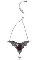 Evil Intentions necklace, Silver and purple bat, Killstar goth