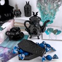 NEW WITCH DAEMON TEACUP & SAUCER Daemon Teacup & Saucer, snake andle KILLSTAR, goth witch