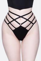 NEW WITCH CAGE EFFECT PANTY Culotte noire  sangles, Cage Effect Panty KILLSTAR lingerie sexy goth