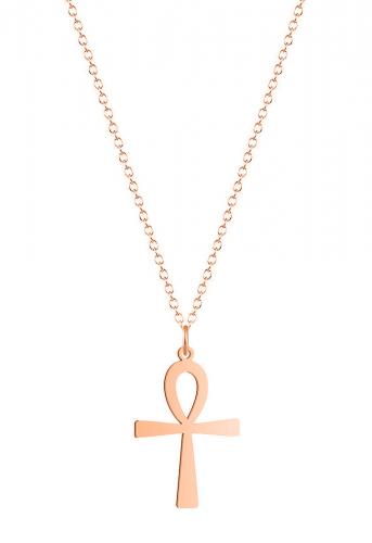 NEW WITCH Collier petite ankh gyptienne couleur or rose, immortalit vampire occulte