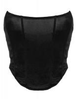 NEW WITCH Haut bustier corset satin noir lastique, goth sexy