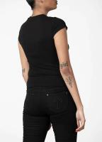 NEW WITCH Trudy Keyhole Top Top t-shirt noir ctel, ouverture et sangles, Trudy Keyhole KILLSTAR, goth rock casual