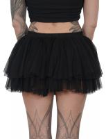 NEW WITCH Short black tulle mesh skirt, kawaii goth overskirt