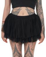 Short black tulle mesh skirt,...