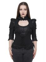 Black shirt with puffy sleeve...