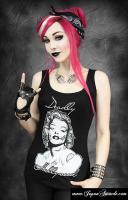 NEW WITCH MONROE Black tank top DEADLY HOLLYWOOD zombie Marilyn Monroe