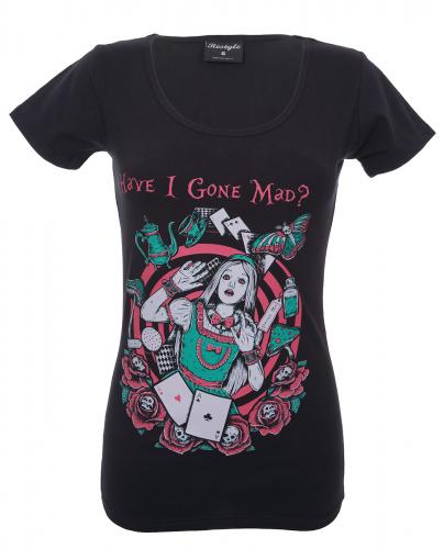 NEW WITCH ALICE Black t-shirt HAVE I GONE MAD? Alice from Wonderland blouse