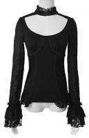 Black top long sleeves with...