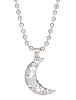 Silvery necklace with filigre...