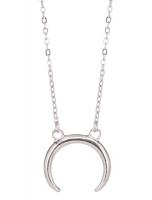 Silvery necklace with simple ...