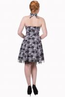 NEW WITCH DR5117 Nine lives halter grey dress, cats, mirrors and superstition, neckline heart, banned
