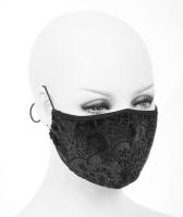 NEW WITCH MK028 Masque en tissu noir avec motifs lgant baroque, mode