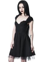 NEW WITCH GOOD GHOUL PARTY DRESS Black dress with bat neckline, Good Ghoul Party, KILLSTAR, casual gothic