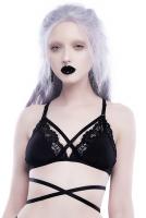 NEW WITCH Sacred Circle Bralet Black lace bra with straps, Sacred Circle KILLSTAR, gothic nugoth sexy