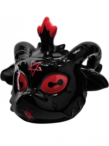 NEW WITCH BAPHOMET COOKIE JAR Black and red Baphomet cookie jar, KILLSTAR, occult gothic
