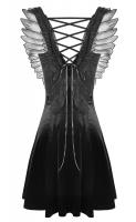 NEW WITCH DW562 Cute black strappy dress with angel wings, nugoth goth Darkinlove