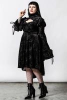 NEW WITCH Goetia Dress Robe noire  motif velours lgant goth Goetia KILLSTAR