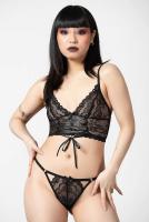 NEW WITCH LOVELLA LACE BRALET Lovella Black Lace Bralet with lace-up KILLSTAR, goth sexy witch