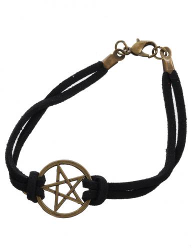 NEW WITCH Old Gold bracelet with pentacle